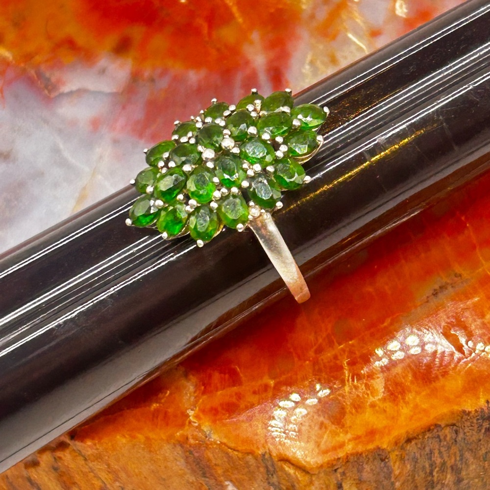 Sterling Silver Chrome Diopside Ring - Size 10 - Picture 4 of 7